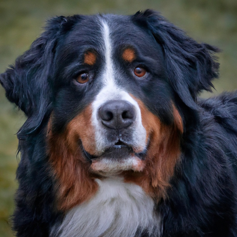 Bernese Mountain Dog with food toy
