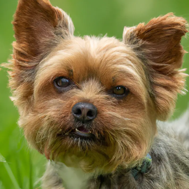 Calm Yorkie in car