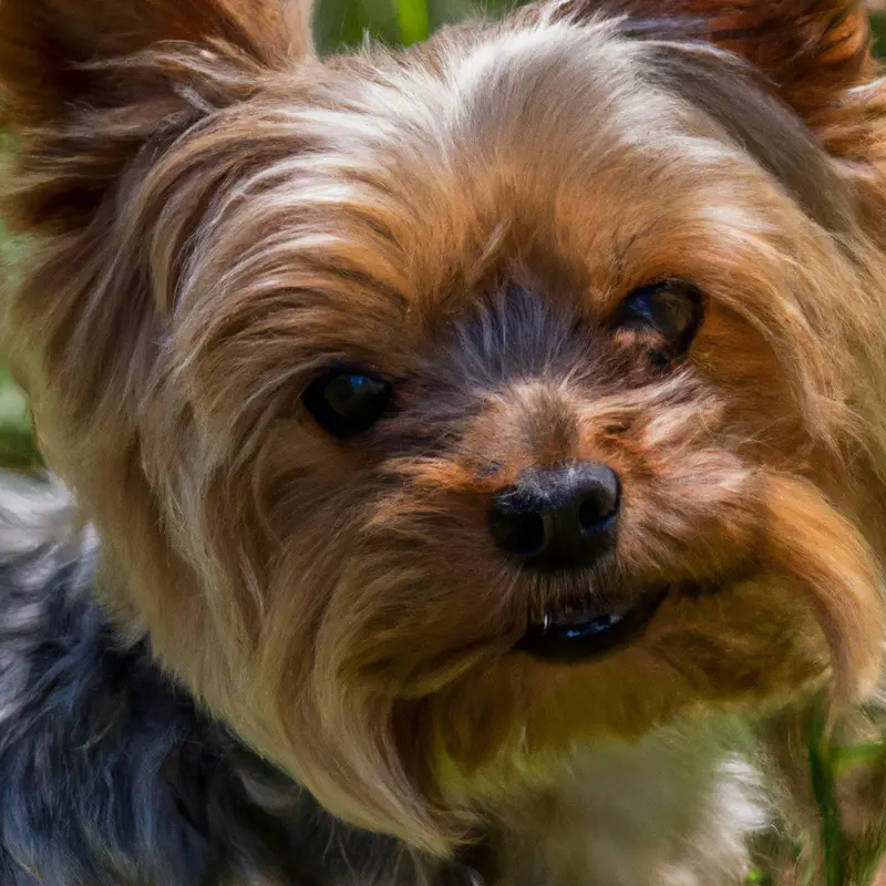 Calm Yorkshire Terrier.