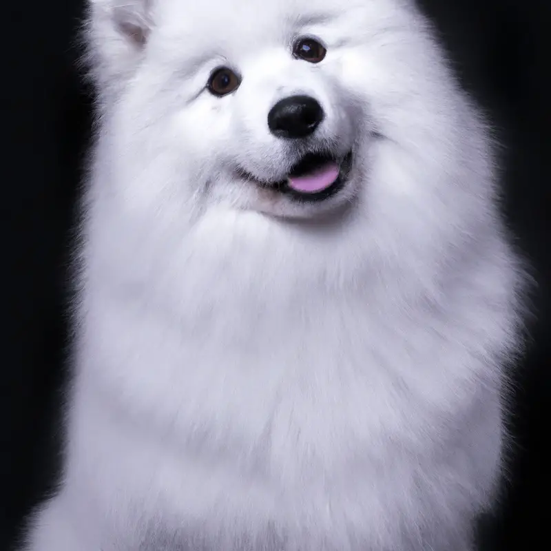 Chewing Samoyed.