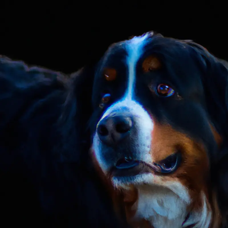 Confident Bernese Mountain Dog.