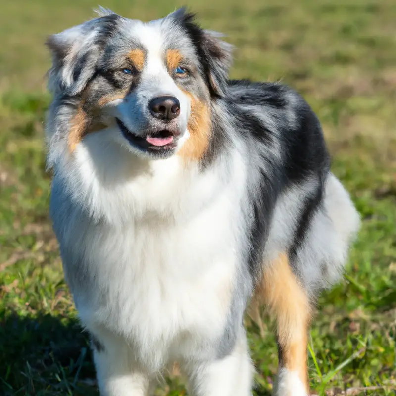 Curious Aussie Shepherd.