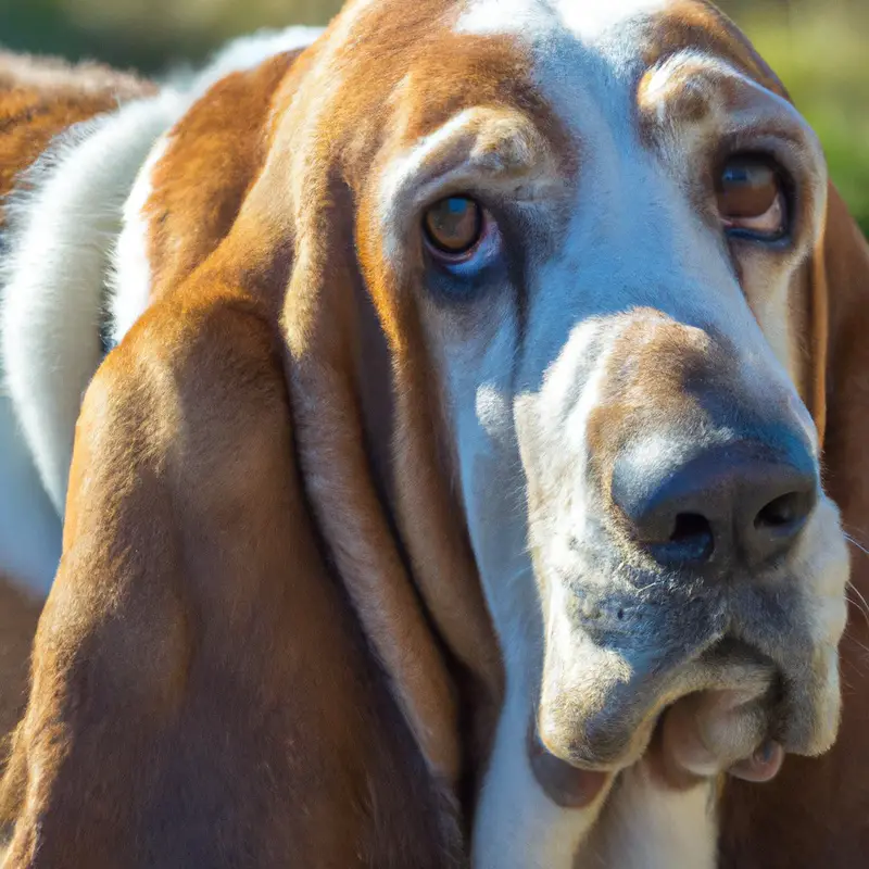 Curious Basset Hound.