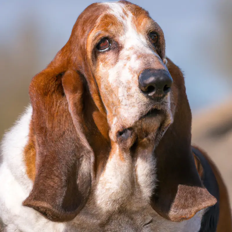 Curious Basset Hound.