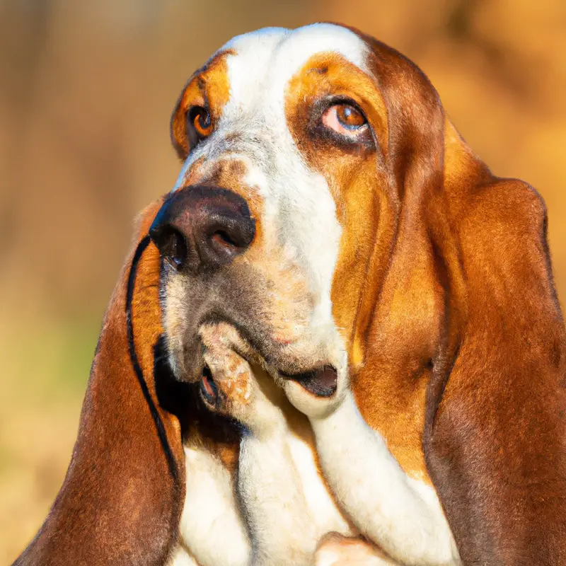 Curious Basset Hound.