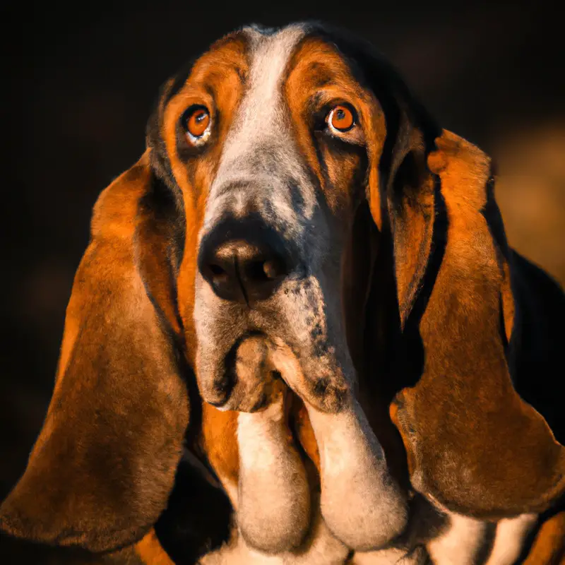 Drooling Basset Hound.