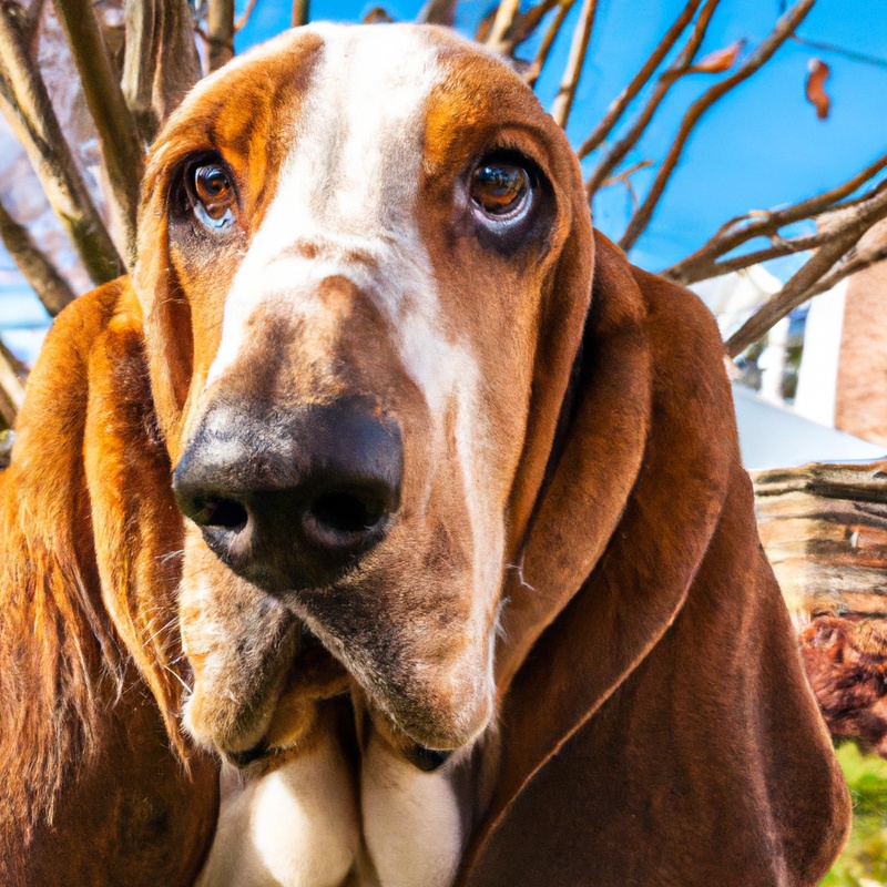 Droopy-eyed Basset Hound.