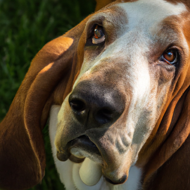 Droopy-eyed Basset Hound.