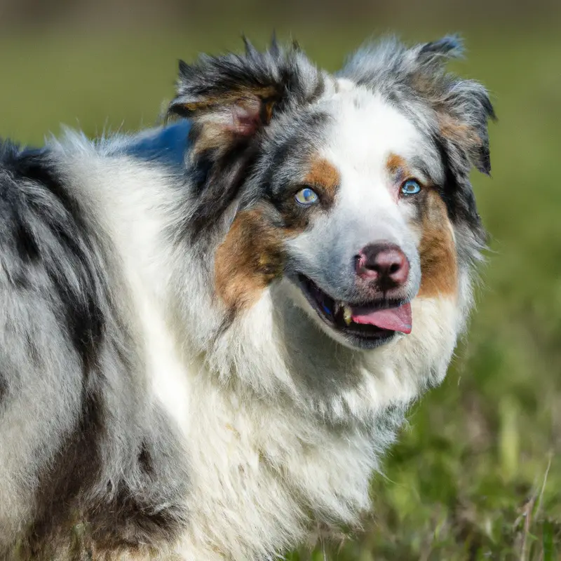 Energetic Australian Shepherd.