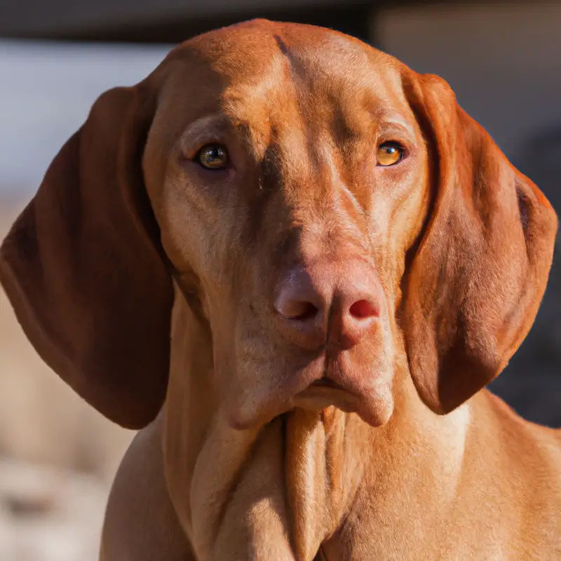 Energetic Vizsla playing