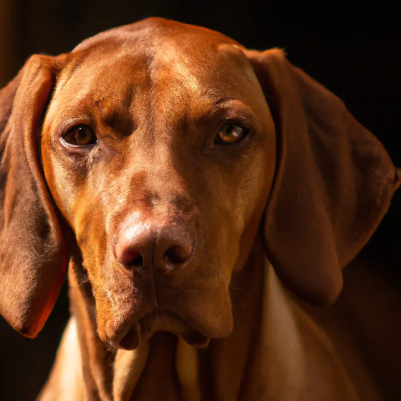 Energetic Vizsla running.