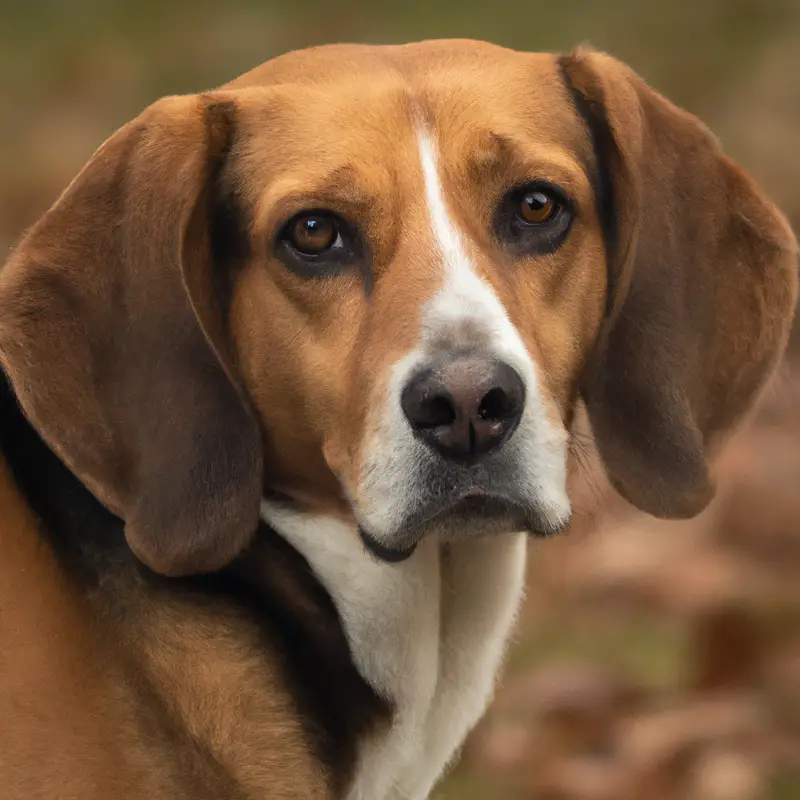 English Foxhound in a group.