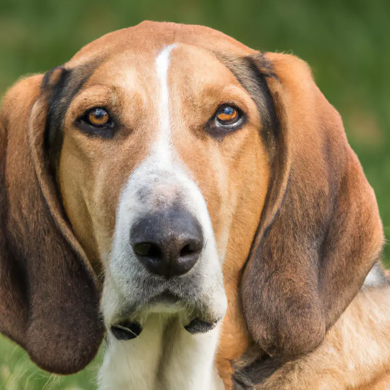 English Foxhound in backyard.