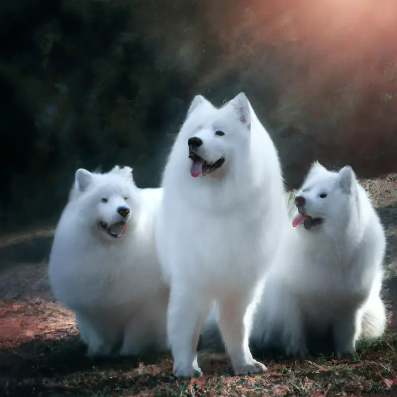 Fluffy white Samoyed