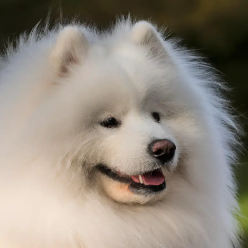 Focused Samoyed in obedience trial.