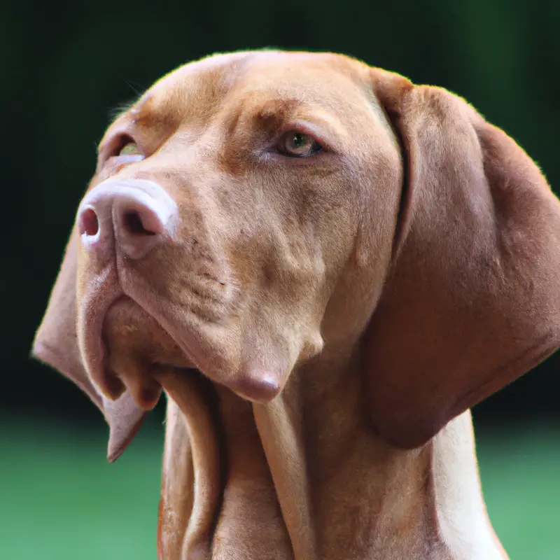 Focused Vizsla resting