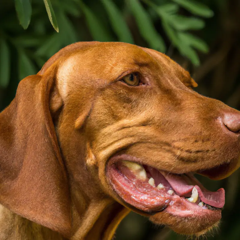 Focused Vizsla training.