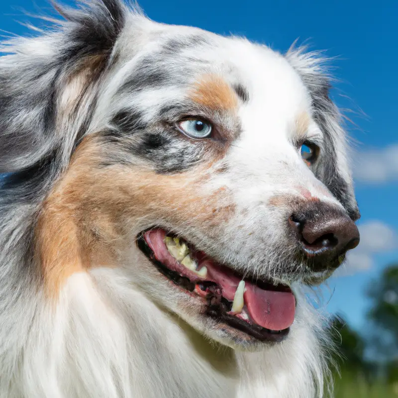 Friendly Australian Shepherd dog