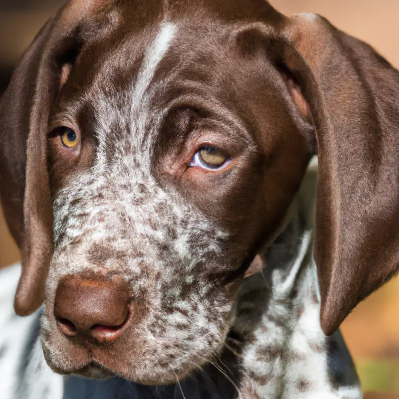 Friendly German Shorthaired Pointer.