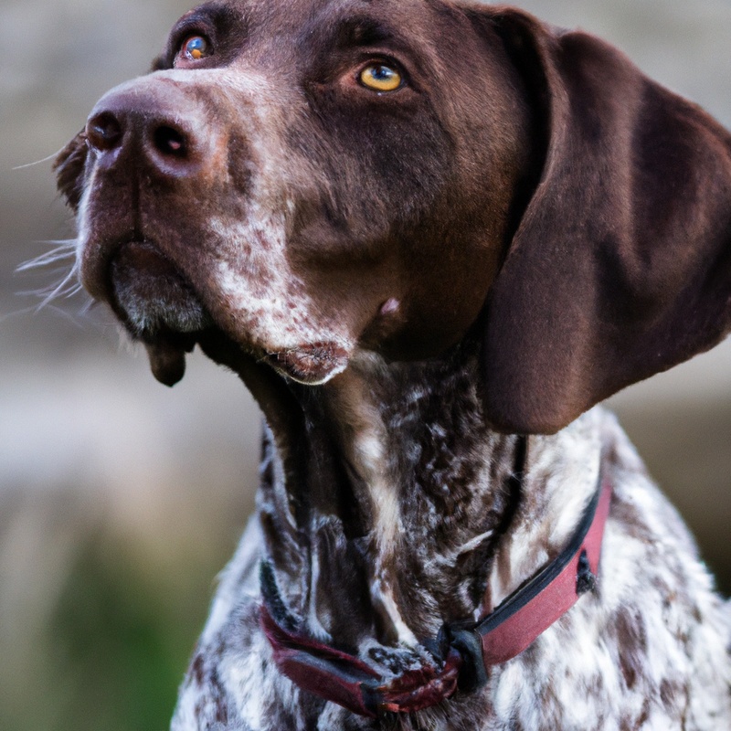 German Shorthaired Pointer being comforted.
