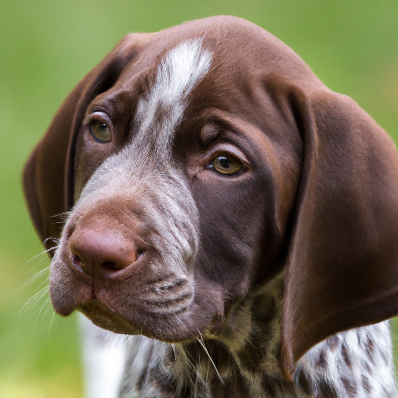 German Shorthaired Pointer competing in agility.