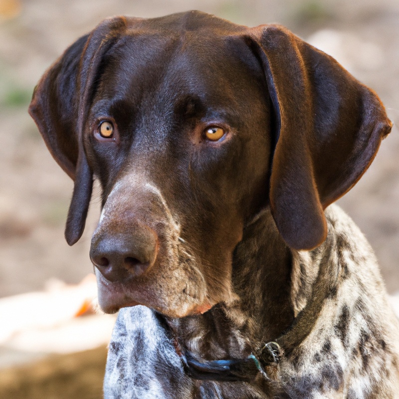 German Shorthaired Pointer in apartment.