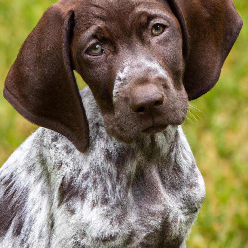 German Shorthaired Pointer looking uneasy.
