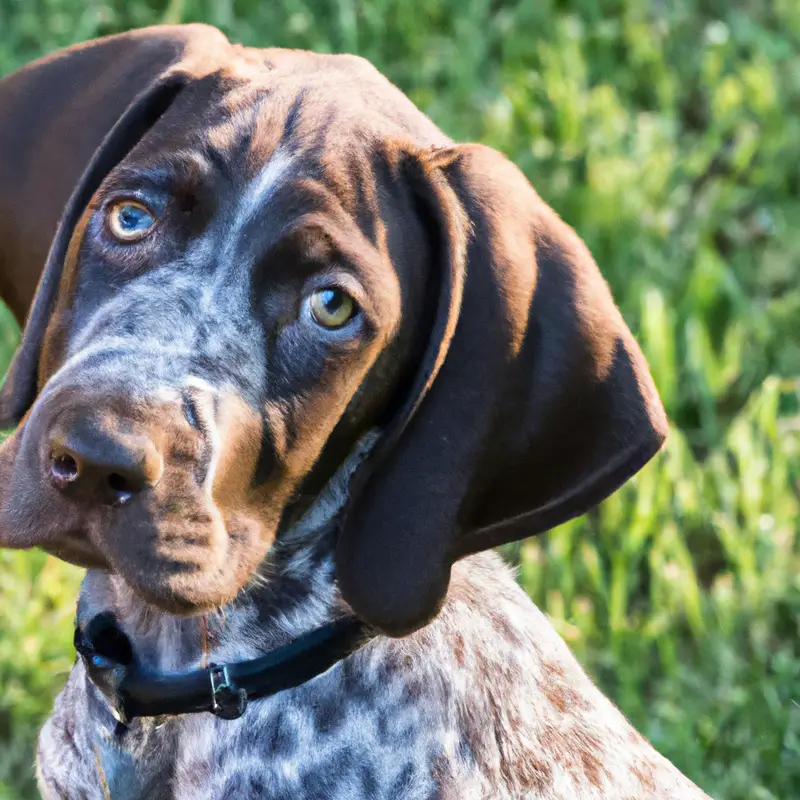 German Shorthaired Pointer meeting new cats.