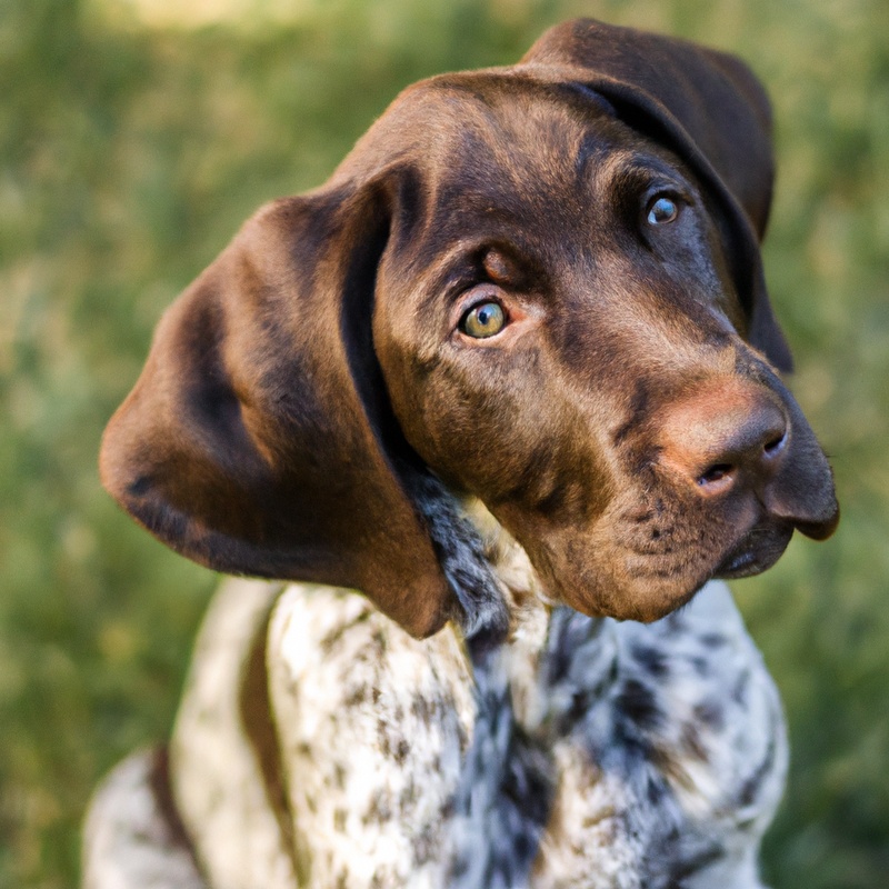 German Shorthaired Pointer rally obedience dog.