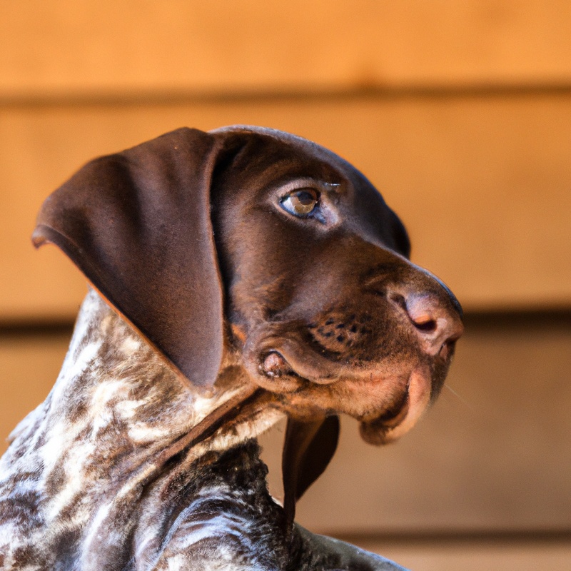 German Shorthaired Pointer with chew toy.
