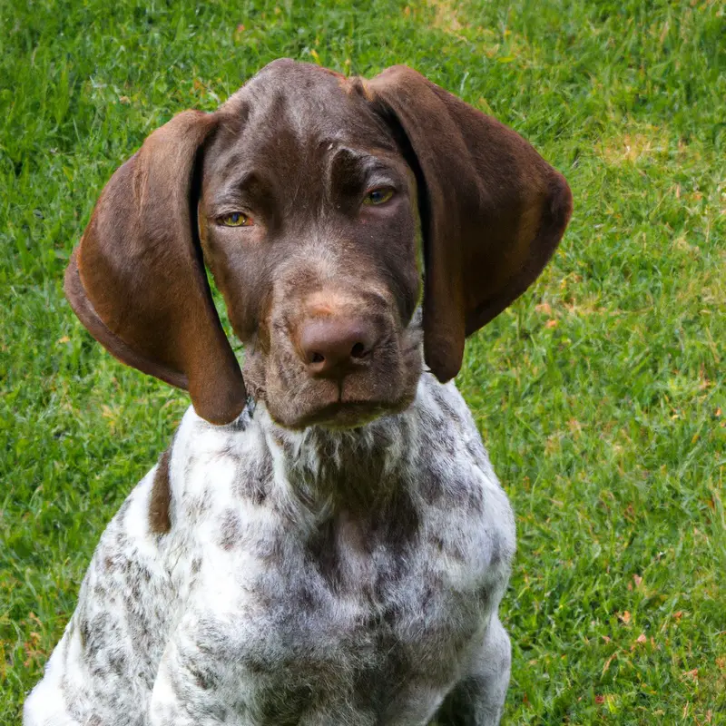 German Shorthaired Pointer with leash and collar.