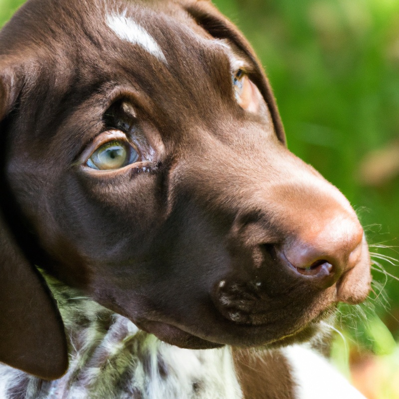 German Shorthaired Pointer with livestock.