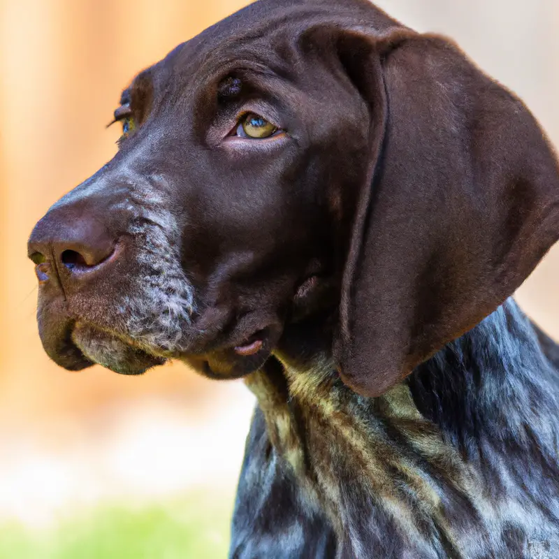 German Shorthaired Pointer with mailman.