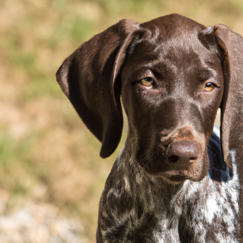 German Shorthaired Pointer with rabbit