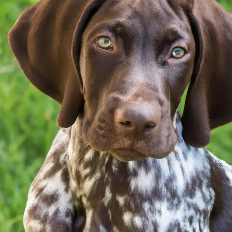 German Shorthaired Pointer with treats.