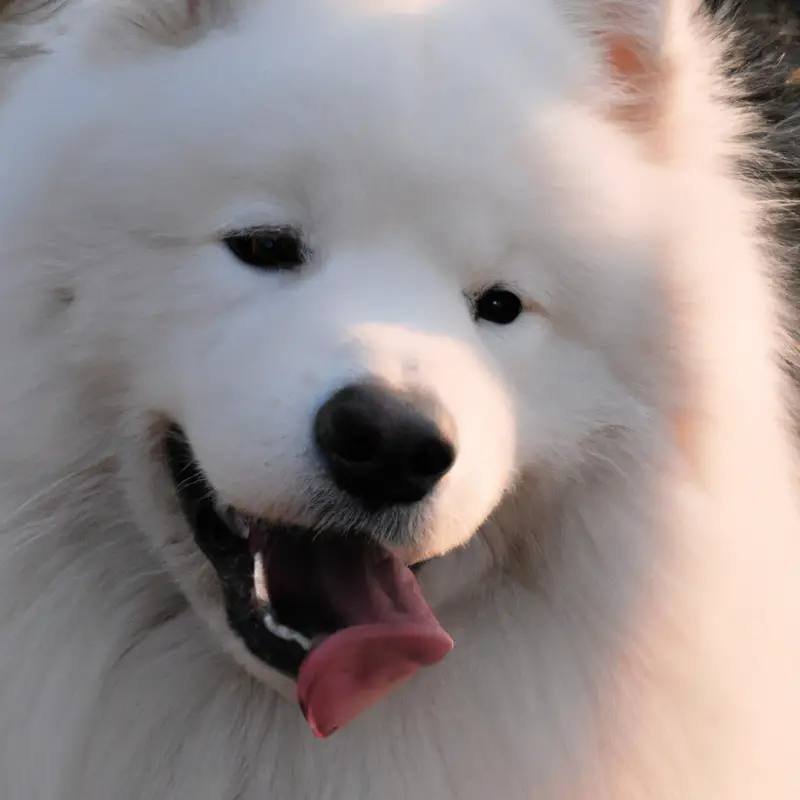 Happy Samoyed Dog.