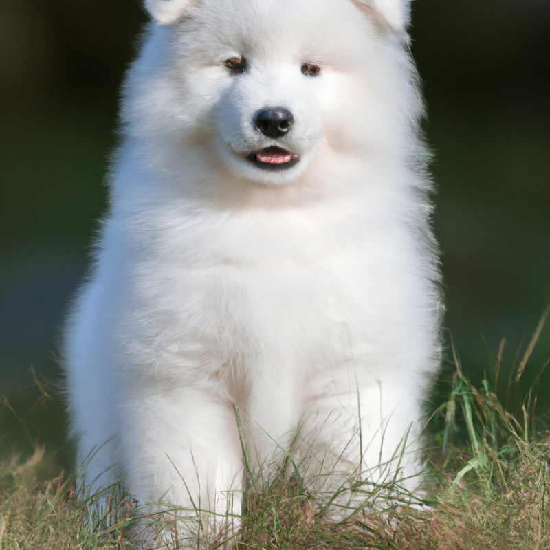 Happy Samoyed Puppy.