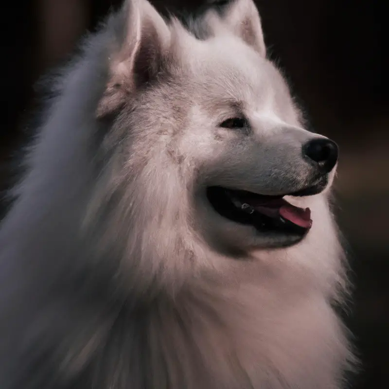 Happy Samoyed playing