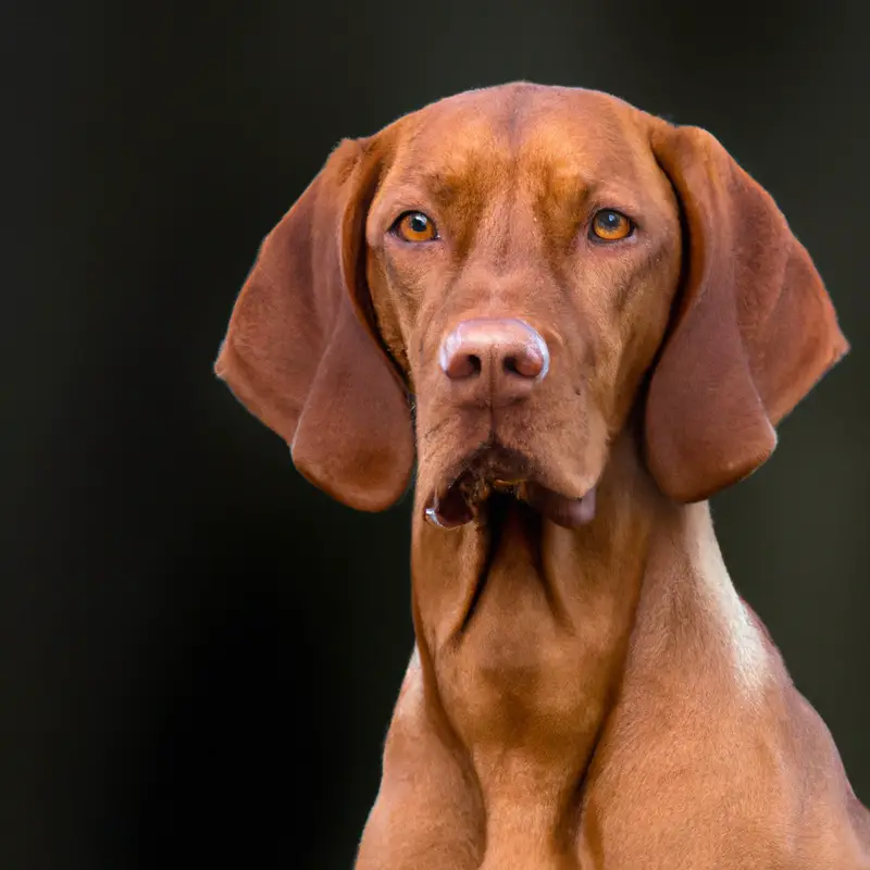 Happy Vizsla playing.