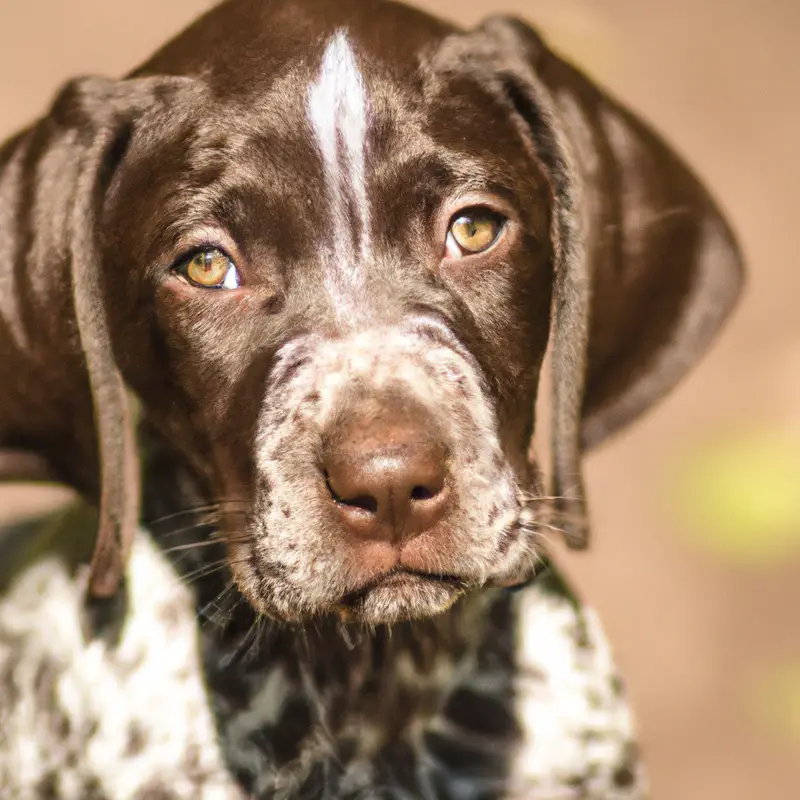 Happy and energetic German Shorthaired Pointer.