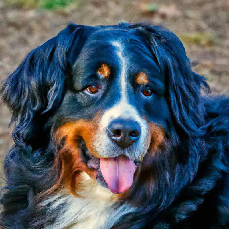 Leash training a Bernese Mountain Dog.