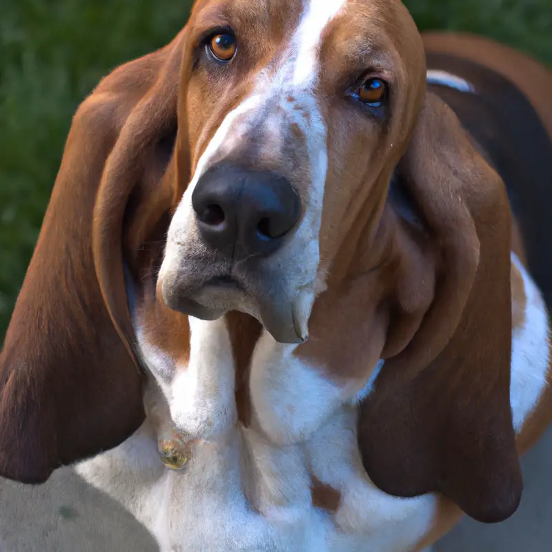 Loyal hound awaiting return.