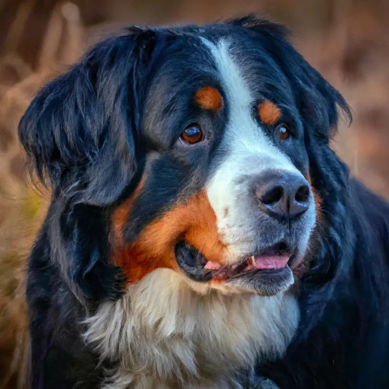 Majestic Bernese Mountain Dog.