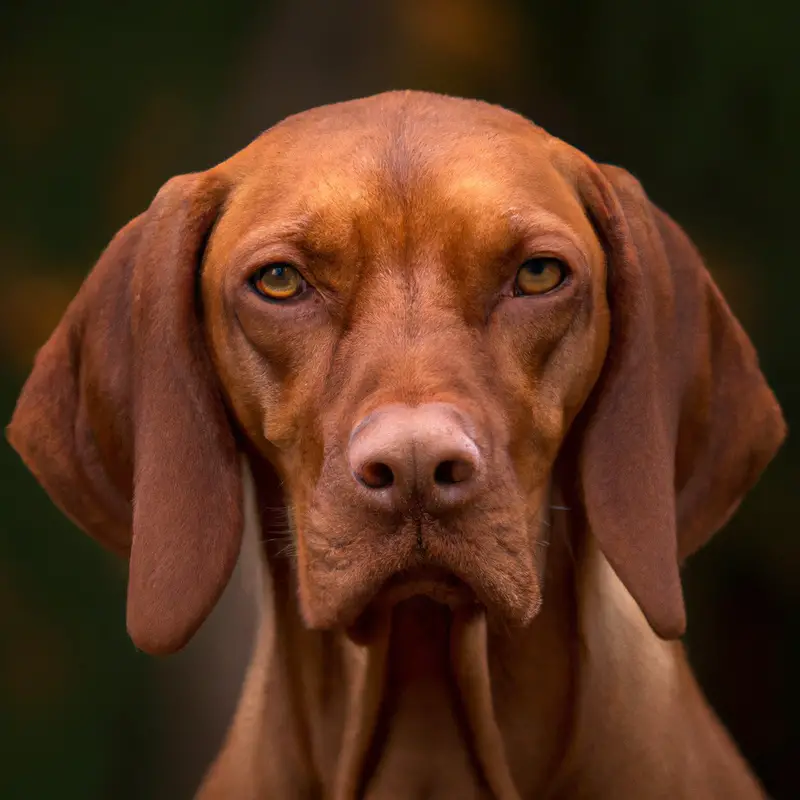 Off-leash Vizsla playing in the park.