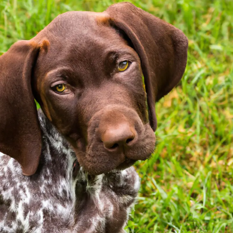 Playful GSP outdoors