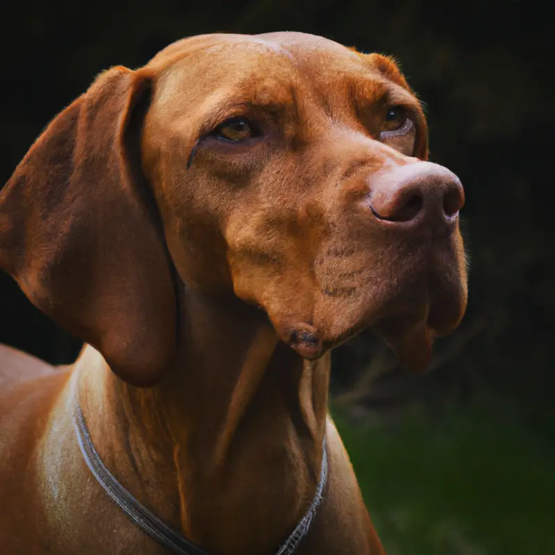 Playful Vizslas engaged in mental challenge.