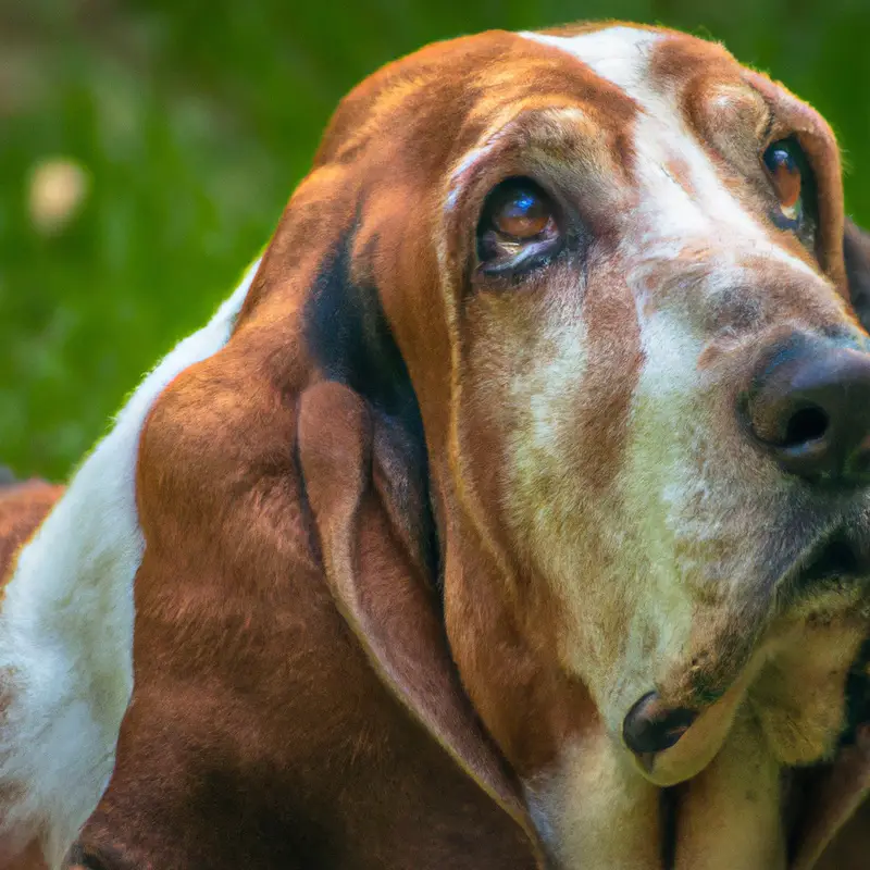 Relaxed Basset Hound.