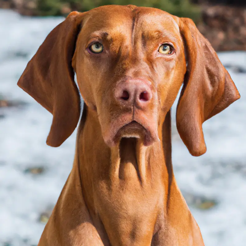 Relaxed Vizsla dog