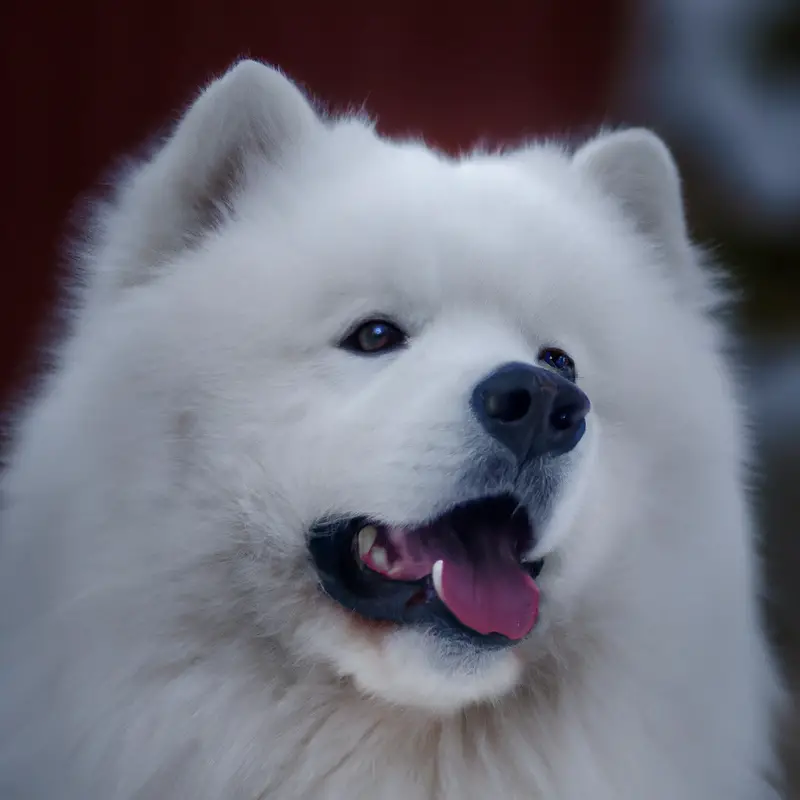 Samoyed Dog Cooling Off