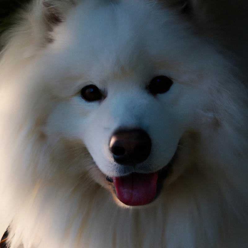 Samoyed at flyball competition.